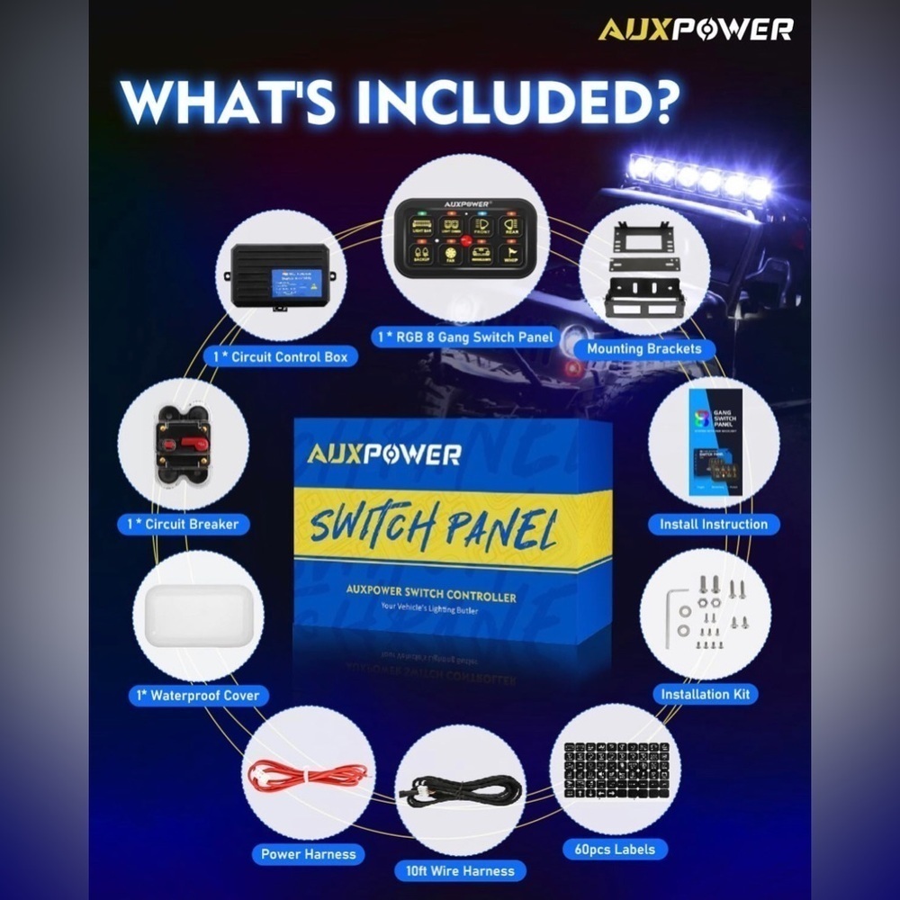 Auxpower Switch panel The lightning butler Brand New - Picture 2 of 16